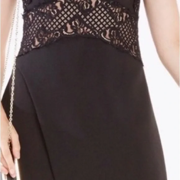 BCBGMaxAzria Leandra Black Lace Mini Dress Sz 10 - Picture 11 of 11